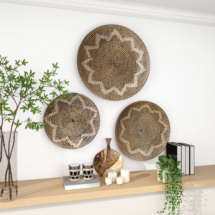 12 Baskets For Wall Decor, Boho Wall outlet Baskets Decor Set, Seagrass Wall Decor